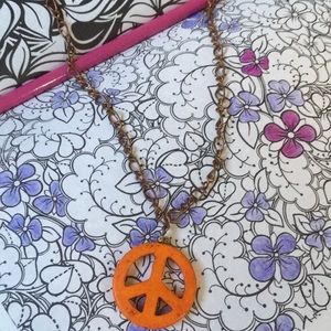Orange peace necklace 🧡